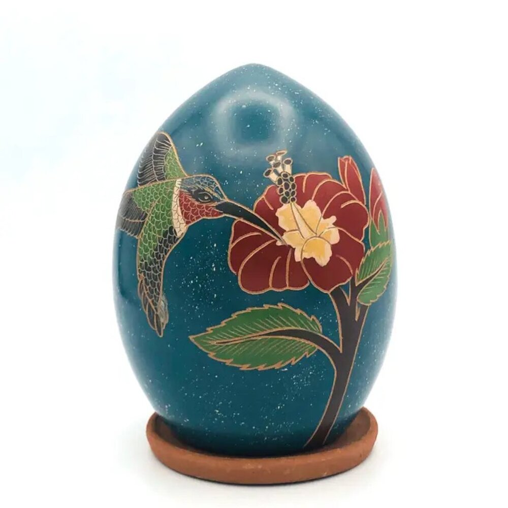Clay Luminary -- Ruby Throated Hummingbird